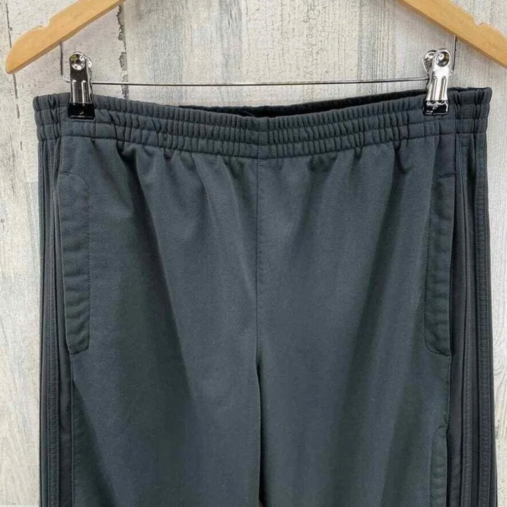 Adidas Track Workout Pants Mens Large‎ Grey Polyester Elastic Waist Pockets